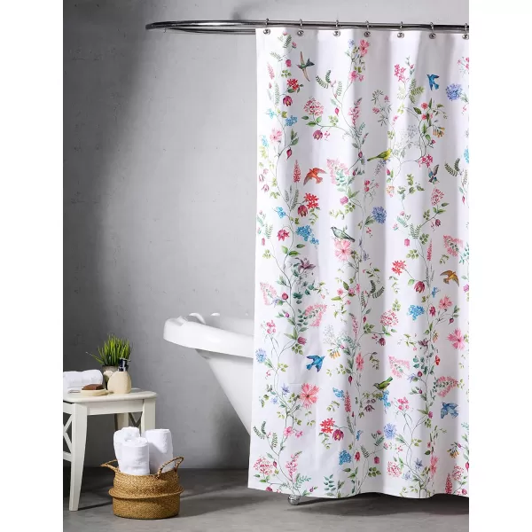 Maison d Hermine Shower Curtain 100 Cotton One Panel Darkening Bath Shower Curtains 70 Inch x72 Inch Easy Hanging with 12 Button Holes for Bathrooms Sweet Marbles2  Neo Ipomee