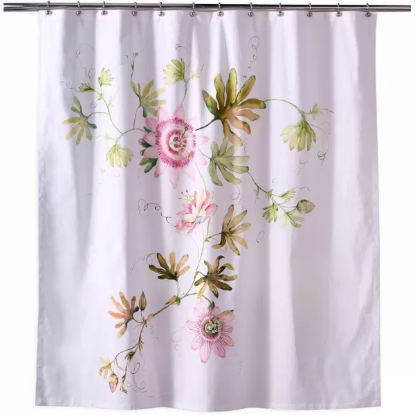 Maison d Hermine Shower Curtain 100 Cotton One Panel Darkening Bath Shower Curtains 70 Inch x72 Inch Easy Hanging with 12 Button Holes for Bathrooms Sweet Marbles14  Passion