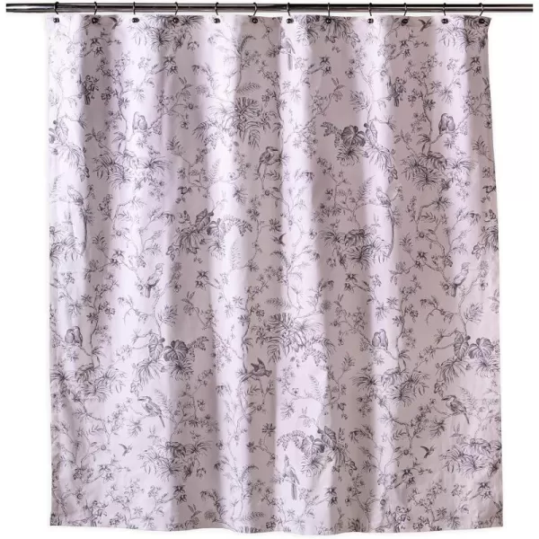 Maison d Hermine Shower Curtain 100 Cotton One Panel Darkening Bath Shower Curtains 70 Inch x72 Inch Easy Hanging with 12 Button Holes for Bathrooms Sweet Marbles17  Jouy Paradis