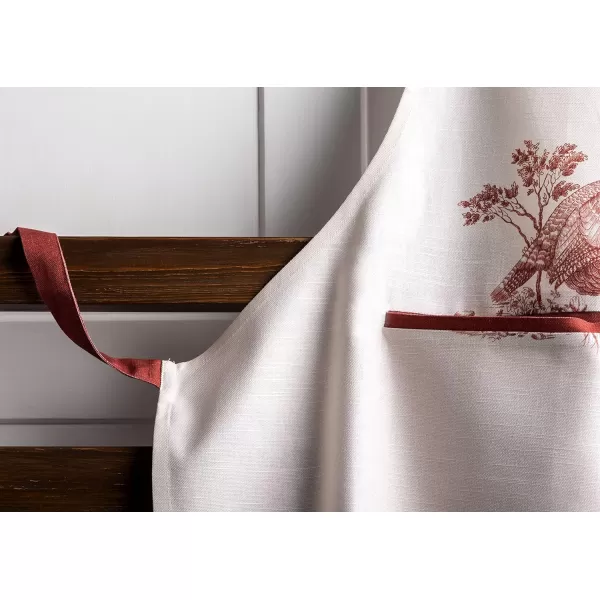 Maison d Hermine 100 Cotton Kitchen Apron Adjustable Neck Strap Apron for Women Men Chef Cooking 2750x315038  Holy Jouy  Red
