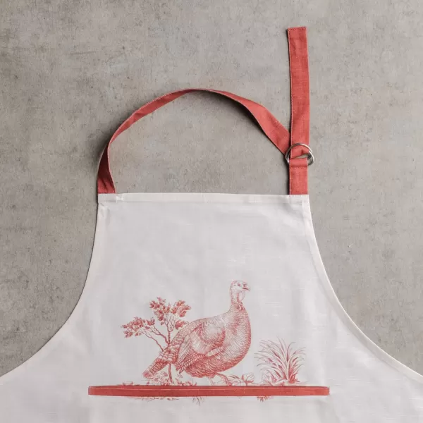 Maison d Hermine 100 Cotton Kitchen Apron Adjustable Neck Strap Apron for Women Men Chef Cooking 2750x315038  Holy Jouy  Red