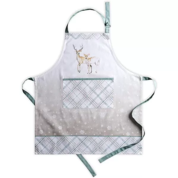 Maison d Hermine 100 Cotton Kitchen Apron Adjustable Neck Strap Apron for Women Men Chef Cooking 2750x315016  Deer in the Woods With Pocket