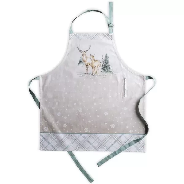 Maison d Hermine 100 Cotton Kitchen Apron Adjustable Neck Strap Apron for Women Men Chef Cooking 2750x315016  Deer in the Woods Without Pocket