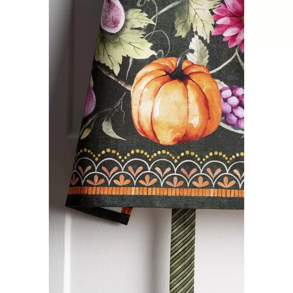 Maison d Hermine 100 Cotton Kitchen Apron Adjustable Neck Strap Apron for Women Men Chef Cooking 2750x315011  Pumpkin Garden  Dark Green