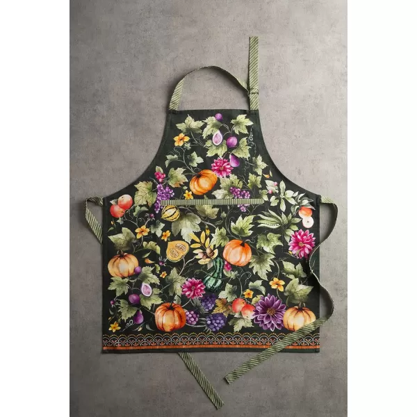 Maison d Hermine 100 Cotton Kitchen Apron Adjustable Neck Strap Apron for Women Men Chef Cooking 2750x315011  Pumpkin Garden  Dark Green