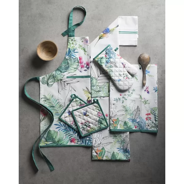Maison d Hermine 100 Cotton Kitchen Apron with an Adjustable Neck with Long Ties for Women Men Chef03  Tropiques