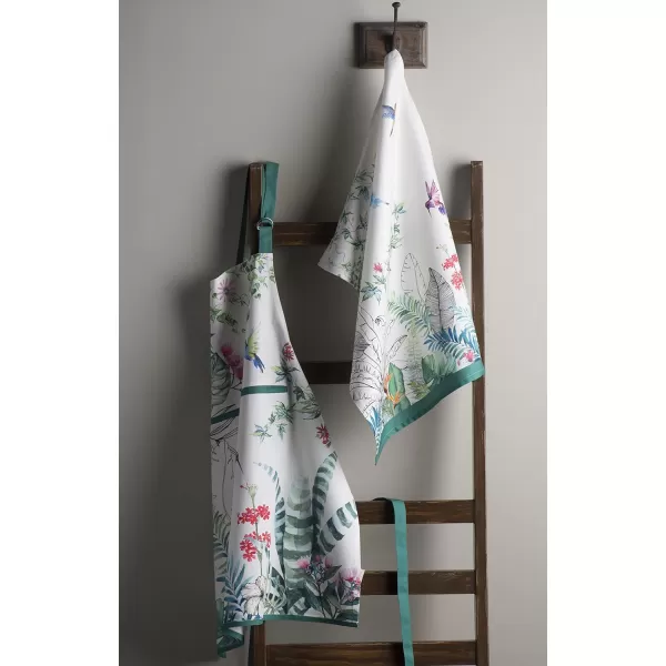 Maison d Hermine 100 Cotton Kitchen Apron with an Adjustable Neck with Long Ties for Women Men Chef03  Tropiques