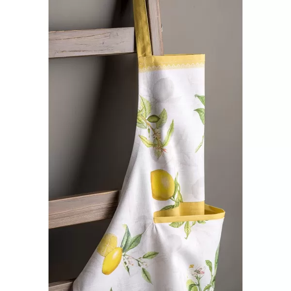 Maison d Hermine 100 Cotton Kitchen Apron with an Adjustable Neck with Long Ties for Women Men Chef04  Limoncello