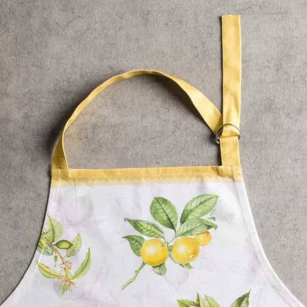 Maison d Hermine 100 Cotton Kitchen Apron with an Adjustable Neck with Long Ties for Women Men Chef04  Limoncello