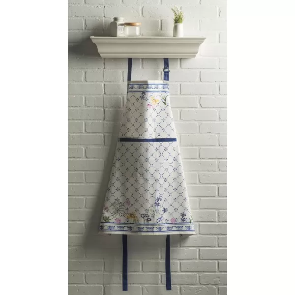 Maison d Hermine 100 Cotton Kitchen Apron with an Adjustable Neck with Long Ties for Women Men Chef05  Faience