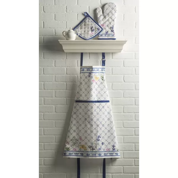 Maison d Hermine 100 Cotton Kitchen Apron with an Adjustable Neck with Long Ties for Women Men Chef05  Faience