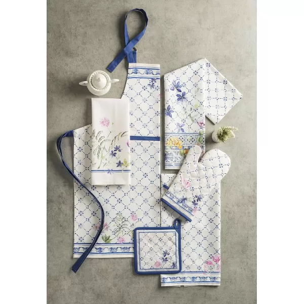 Maison d Hermine 100 Cotton Kitchen Apron with an Adjustable Neck with Long Ties for Women Men Chef05  Faience