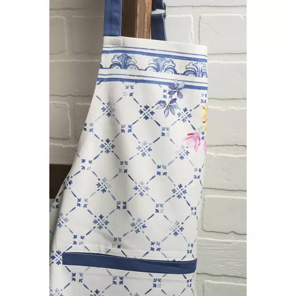 Maison d Hermine 100 Cotton Kitchen Apron with an Adjustable Neck with Long Ties for Women Men Chef05  Faience