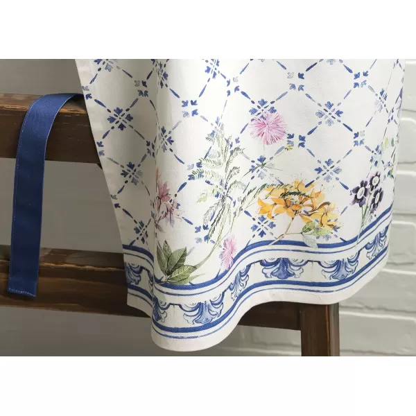 Maison d Hermine 100 Cotton Kitchen Apron with an Adjustable Neck with Long Ties for Women Men Chef05  Faience