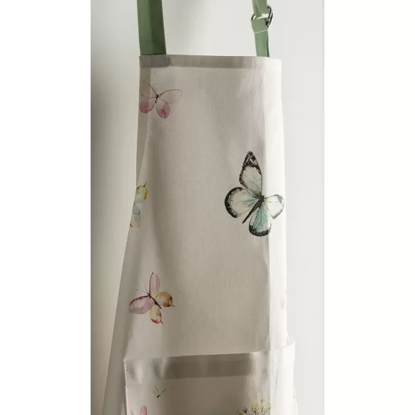 Maison d Hermine 100 Cotton Kitchen Apron with an Adjustable Neck with Long Ties for Women Men Chef08  Botanical Fresh