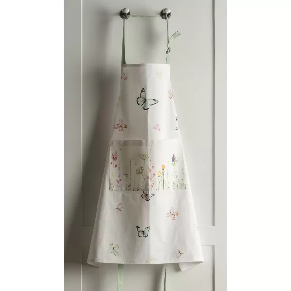 Maison d Hermine 100 Cotton Kitchen Apron with an Adjustable Neck with Long Ties for Women Men Chef08  Botanical Fresh