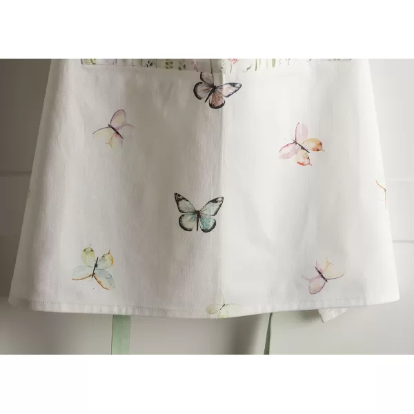 Maison d Hermine 100 Cotton Kitchen Apron with an Adjustable Neck with Long Ties for Women Men Chef08  Botanical Fresh