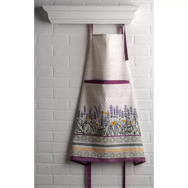 Maison d Hermine 100 Cotton Kitchen Apron with an Adjustable Neck with Long Ties for Women Men Chef10  Fanny Lavender