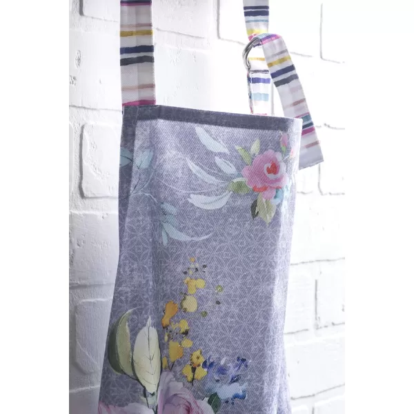 Maison d Hermine 100 Cotton Kitchen Apron with an Adjustable Neck with Long Ties for Women Men Chef13  Sweet Rose Lavender  Lush