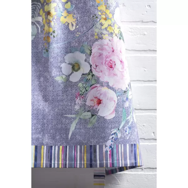 Maison d Hermine 100 Cotton Kitchen Apron with an Adjustable Neck with Long Ties for Women Men Chef13  Sweet Rose Lavender  Lush