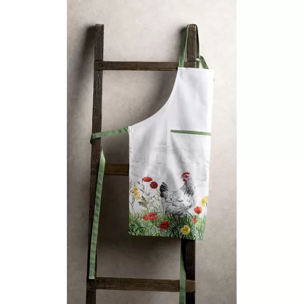 Maison d Hermine 100 Cotton Kitchen Apron with an Adjustable Neck with Long Ties for Women Men Chef14  Basse Cour