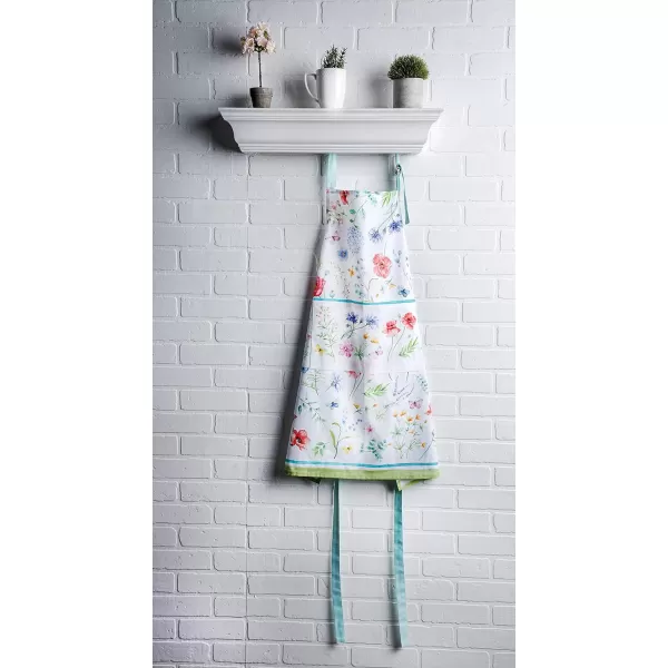 Maison d Hermine 100 Cotton Kitchen Apron with an Adjustable Neck with Long Ties for Women Men Chef19  Just Floral