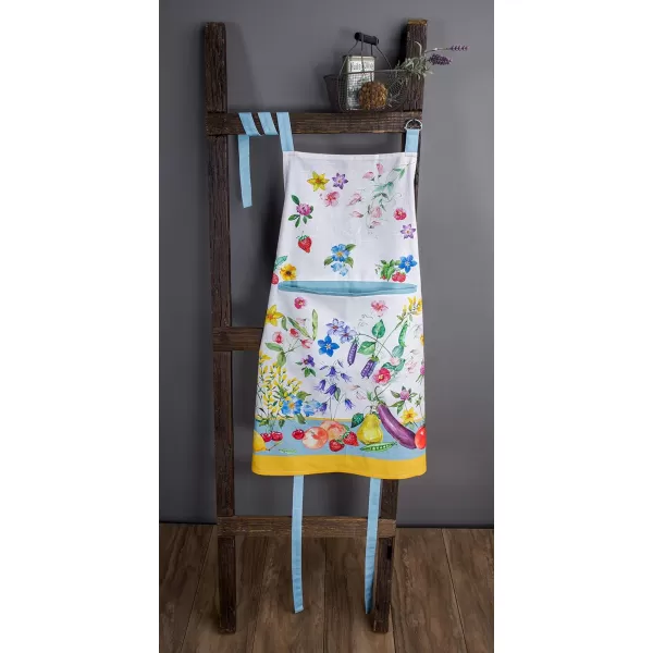 Maison d Hermine 100 Cotton Kitchen Apron with an Adjustable Neck with Long Ties for Women Men Chef20  Giverny