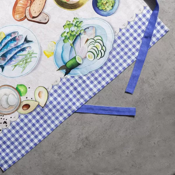 Maison d Hermine 100 Cotton Kitchen Apron with an Adjustable Neck with Long Ties for Women Men Chef23  Gourmand