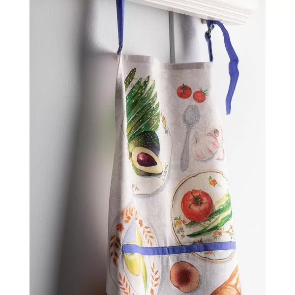 Maison d Hermine 100 Cotton Kitchen Apron with an Adjustable Neck with Long Ties for Women Men Chef23  Gourmand