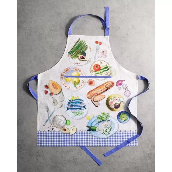 Maison d Hermine 100 Cotton Kitchen Apron with an Adjustable Neck with Long Ties for Women Men Chef23  Gourmand