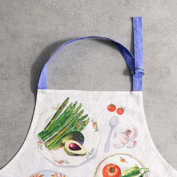 Maison d Hermine 100 Cotton Kitchen Apron with an Adjustable Neck with Long Ties for Women Men Chef23  Gourmand