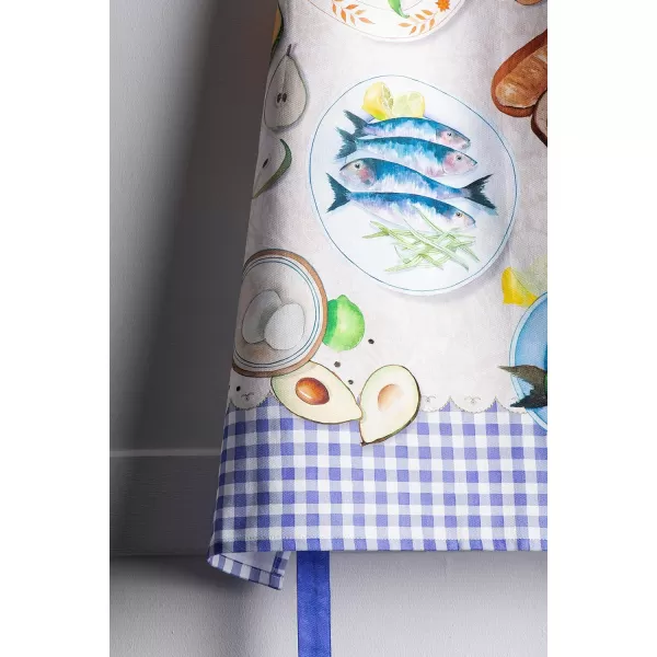 Maison d Hermine 100 Cotton Kitchen Apron with an Adjustable Neck with Long Ties for Women Men Chef23  Gourmand