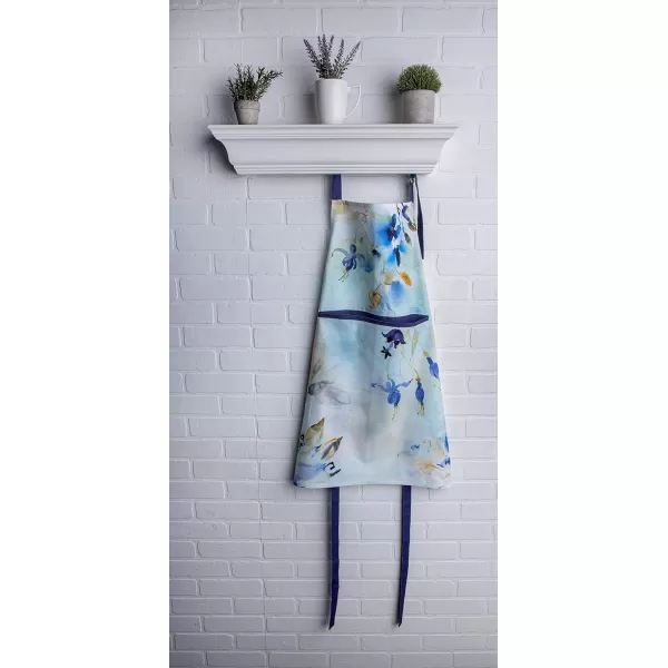 Maison d Hermine 100 Cotton Kitchen Apron with an Adjustable Neck with Long Ties for Women Men Chef24  Lazy Summer Days