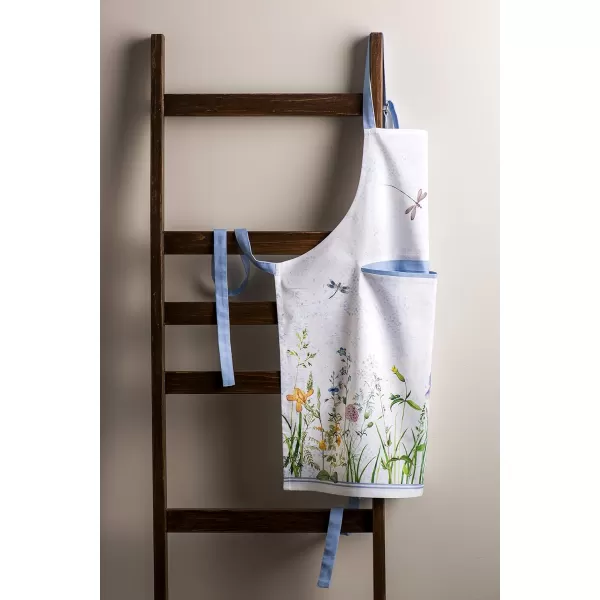 Maison d Hermine 100 Cotton Kitchen Apron with an Adjustable Neck with Long Ties for Women Men Chef25  Fleurs De Mai