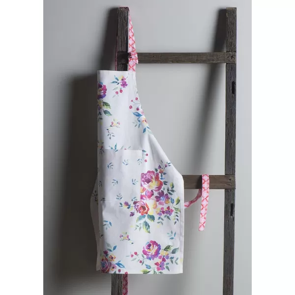Maison d Hermine 100 Cotton Kitchen Apron with an Adjustable Neck with Long Ties for Women Men Chef27  Rose Garden
