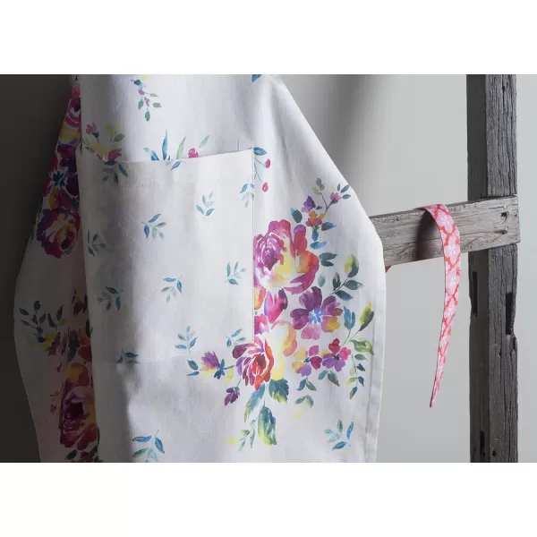 Maison d Hermine 100 Cotton Kitchen Apron with an Adjustable Neck with Long Ties for Women Men Chef27  Rose Garden