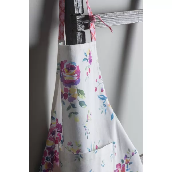 Maison d Hermine 100 Cotton Kitchen Apron with an Adjustable Neck with Long Ties for Women Men Chef27  Rose Garden