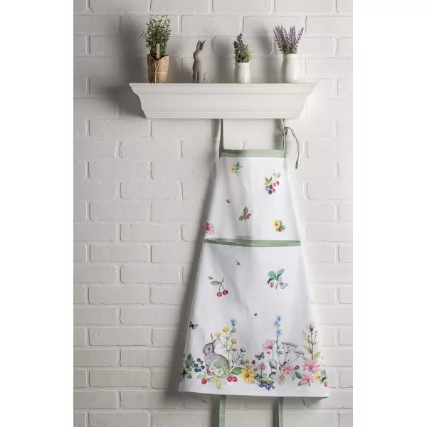 Maison d Hermine 100 Cotton Kitchen Apron with an Adjustable Neck with Long Ties for Women Men Chef28  Printemps