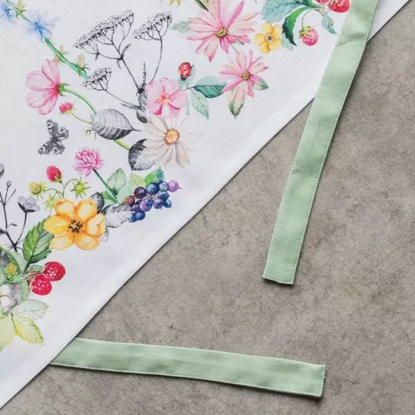 Maison d Hermine 100 Cotton Kitchen Apron with an Adjustable Neck with Long Ties for Women Men Chef28  Printemps