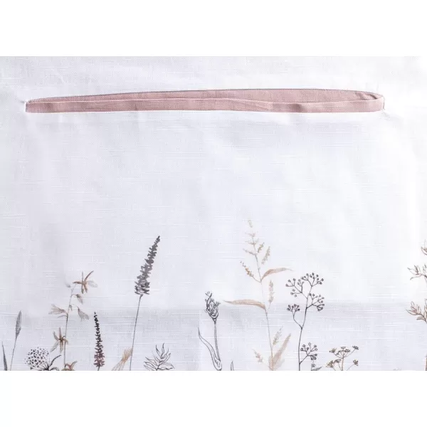 Maison d Hermine 100 Cotton Kitchen Apron with an Adjustable Neck with Long Ties for Women Men Chef30  Meadow Florals  Brown