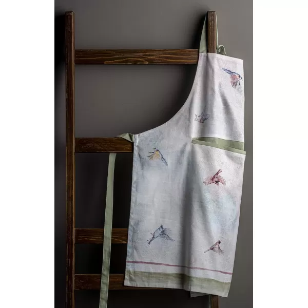 Maison d Hermine 100 Cotton Kitchen Apron with an Adjustable Neck with Long Ties for Women Men Chef31  Flying Birds