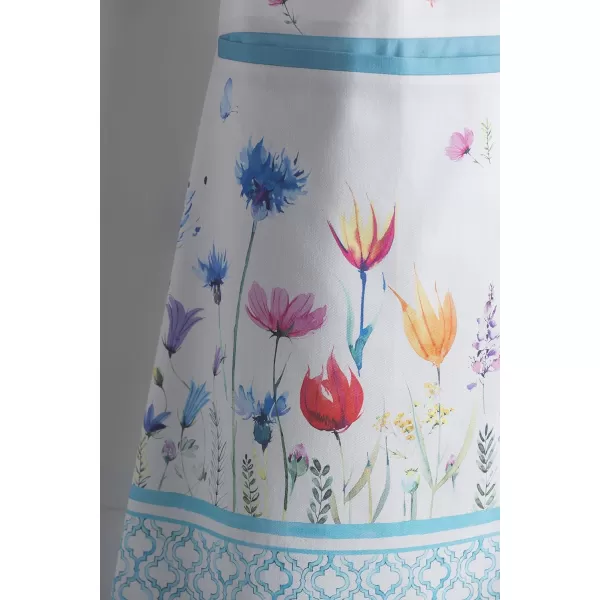 Maison d Hermine 100 Cotton Kitchen Apron with an Adjustable Neck with Long Ties for Women Men Chef32  Flower in the Field