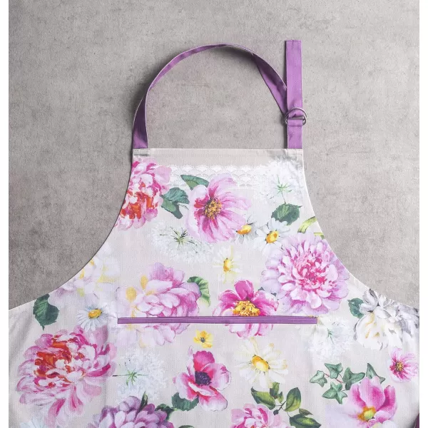Maison d Hermine 100 Cotton Kitchen Apron with an Adjustable Neck with Long Ties for Women Men Chef34  Pivoine