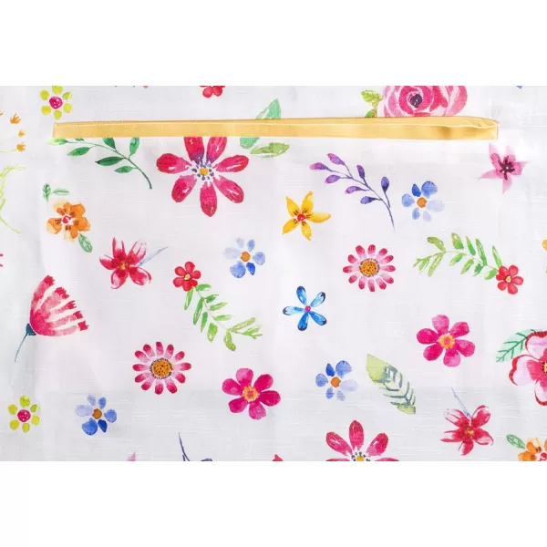 Maison d Hermine 100 Cotton Kitchen Apron with an Adjustable Neck with Long Ties for Women Men Chef39  Happy Florals  Sweety