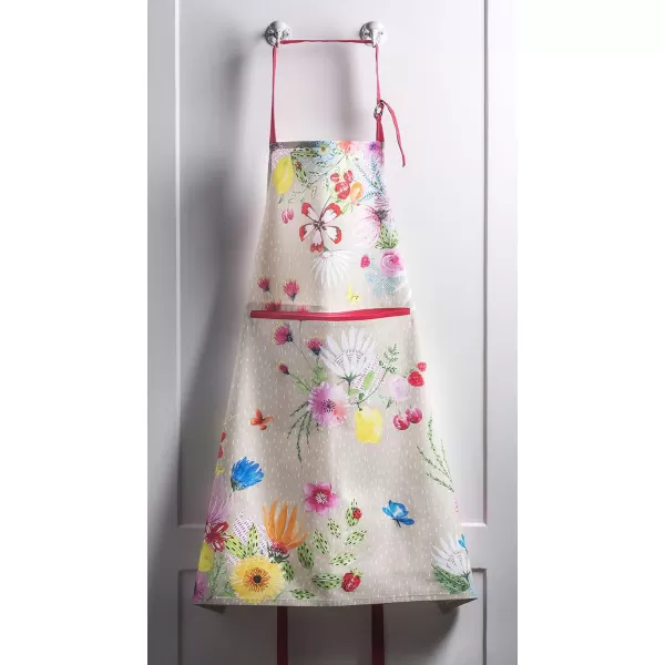 Maison d Hermine 100 Cotton Kitchen Apron with an Adjustable Neck with Long Ties for Women Men Chef40  Jardin Dete  Fog