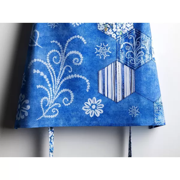 Maison d Hermine 100 Cotton Kitchen Apron with an Adjustable Neck with Long Ties for Women Men Chef41  Summer Blues