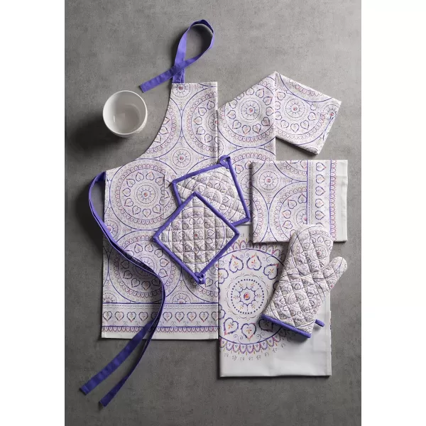 Maison d Hermine 100 Cotton Kitchen Apron with an Adjustable Neck with Long Ties for Women Men Chef42  Mandala