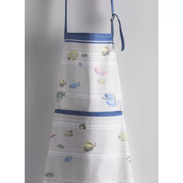 Maison d Hermine 100 Cotton Kitchen Apron with an Adjustable Neck with Long Ties for Women Men Chef44  Poisson