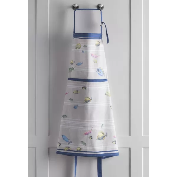 Maison d Hermine 100 Cotton Kitchen Apron with an Adjustable Neck with Long Ties for Women Men Chef44  Poisson