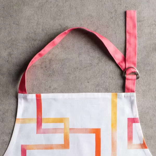 Maison d Hermine 100 Cotton Kitchen Apron with an Adjustable Neck with Long Ties for Women Men Chef45  Summer Maze